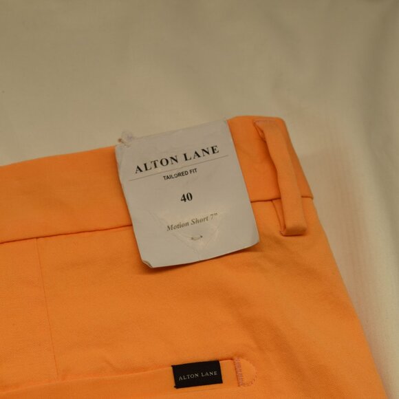Alton Lane Men's Tailored Fit Chino Shorts Size 40R Stretch, Orange NWT #0096 - Picture 5 of 6